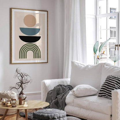 Modern Geometric Poster - Mancave Wall Decor