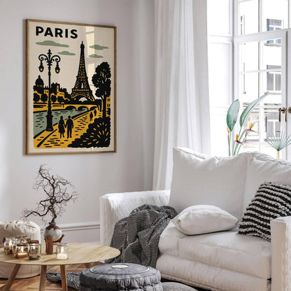 Paris France Poster - Romantic Travel Art Print