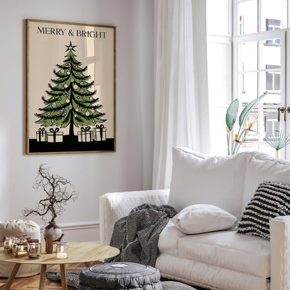 Minimalist Christas Tree Art Print 2024