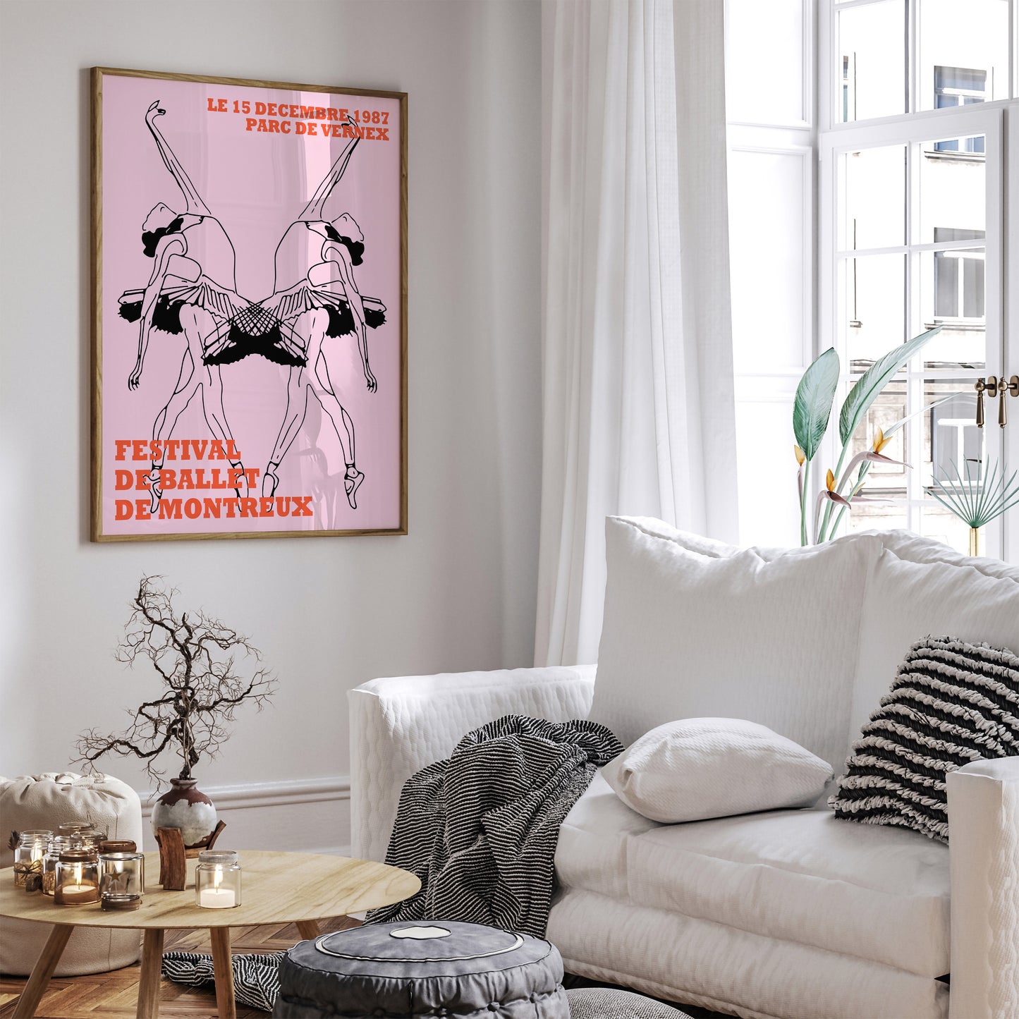 French Ballerina Wall Art Print