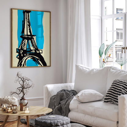 Retro Eiffel Tower Art Print