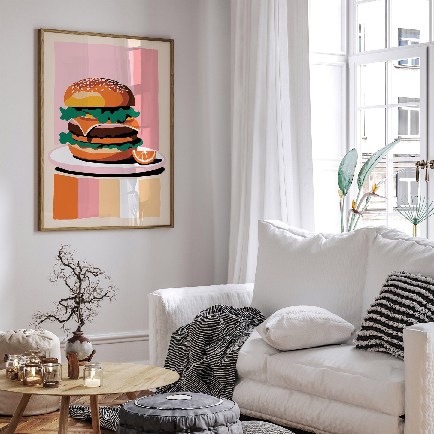 Big Hamburger Cute Kitchen Poster