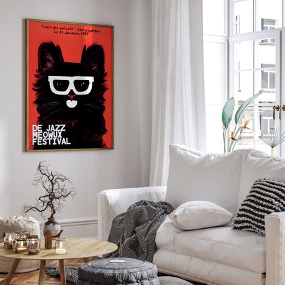 Quirky Cat - Meowux Jazz Festival Poster