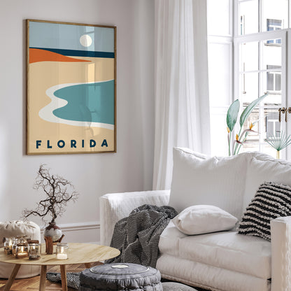 Florida Modern Minimalist Travel Art Print