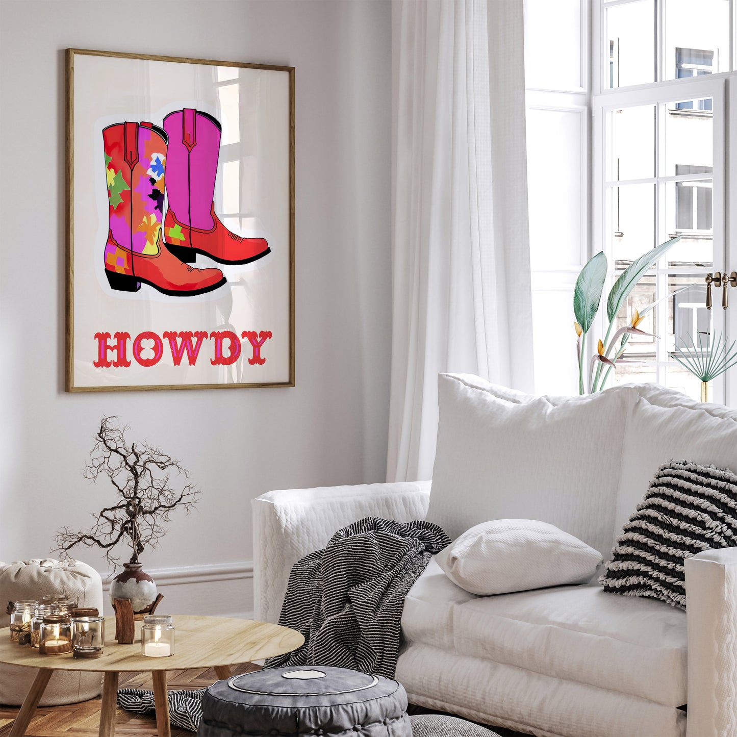 Horwy - Cute Cowgirl Pink Shoes Poster