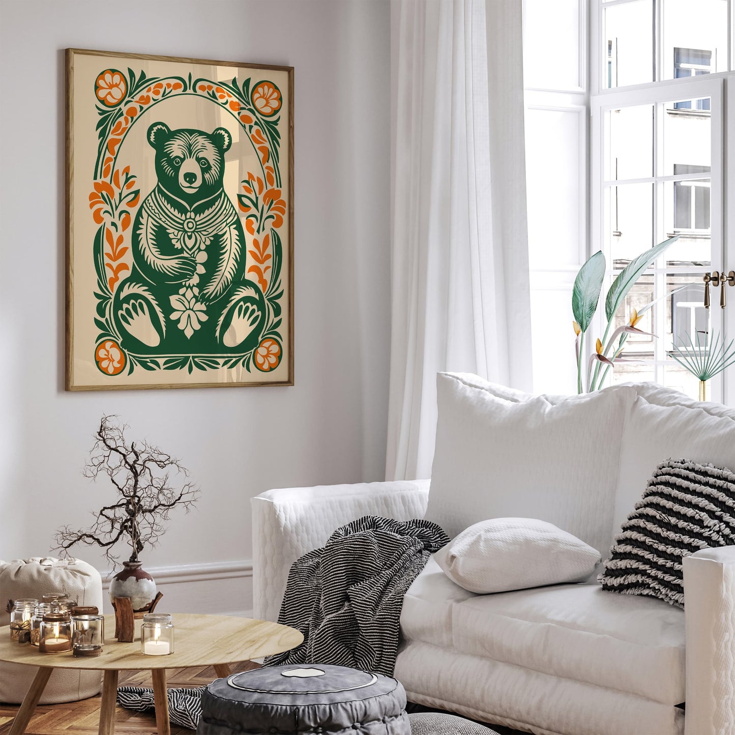Green Teddy Bear Green Animal Poster