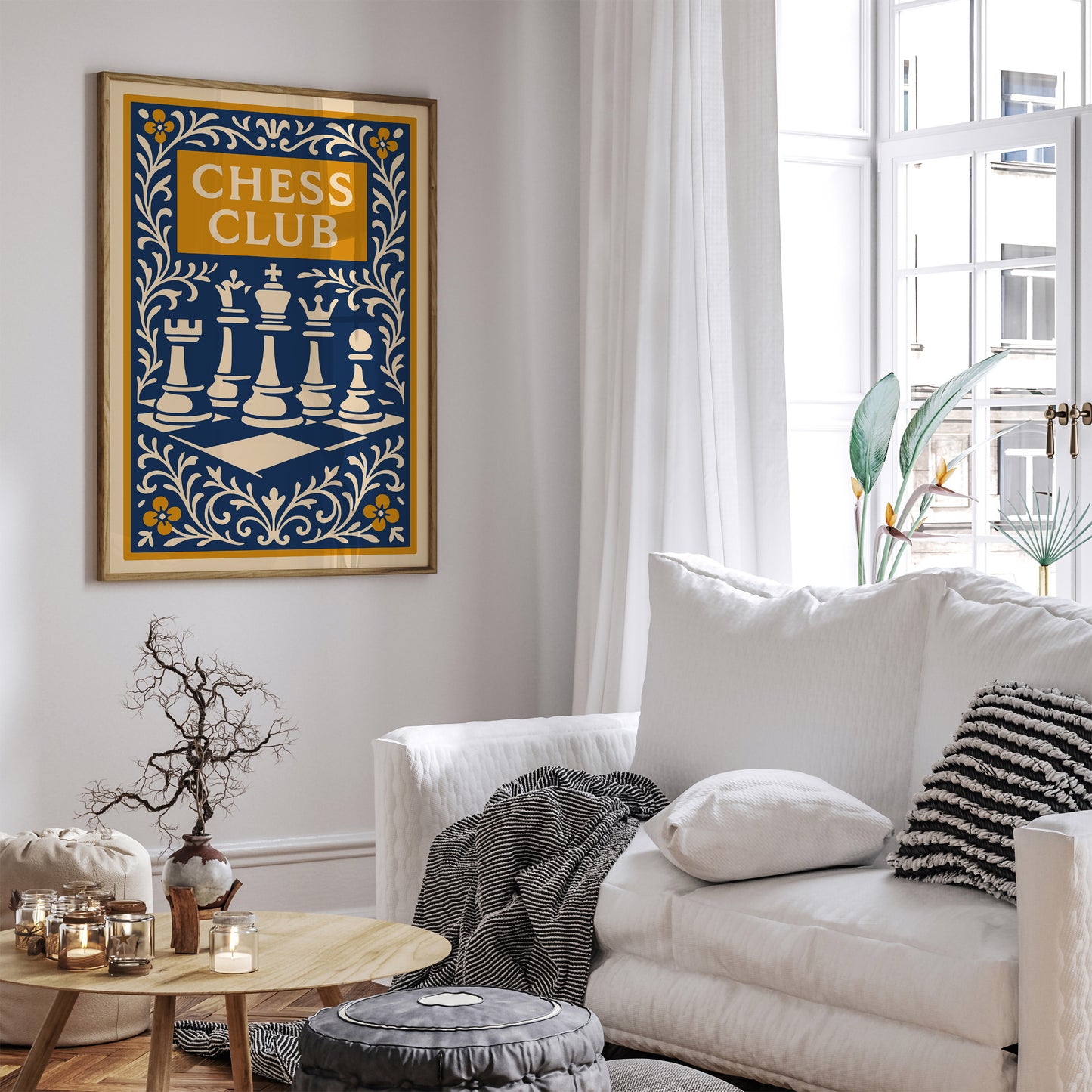 Chess Club Poster - Chess Figures Print 2026