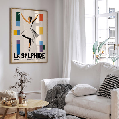 French La Sylphide Ballerina Retro Poster