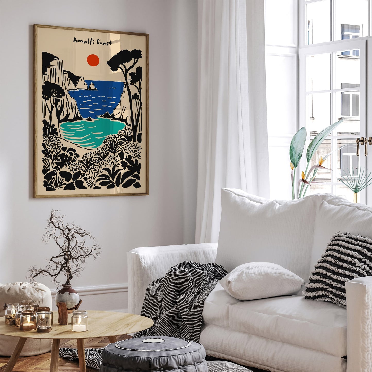 Amalfi Coast Landscape Art Print