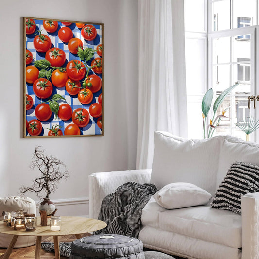 Red Tomatoes Farmhouse Kitchen Print - HypeSheriff