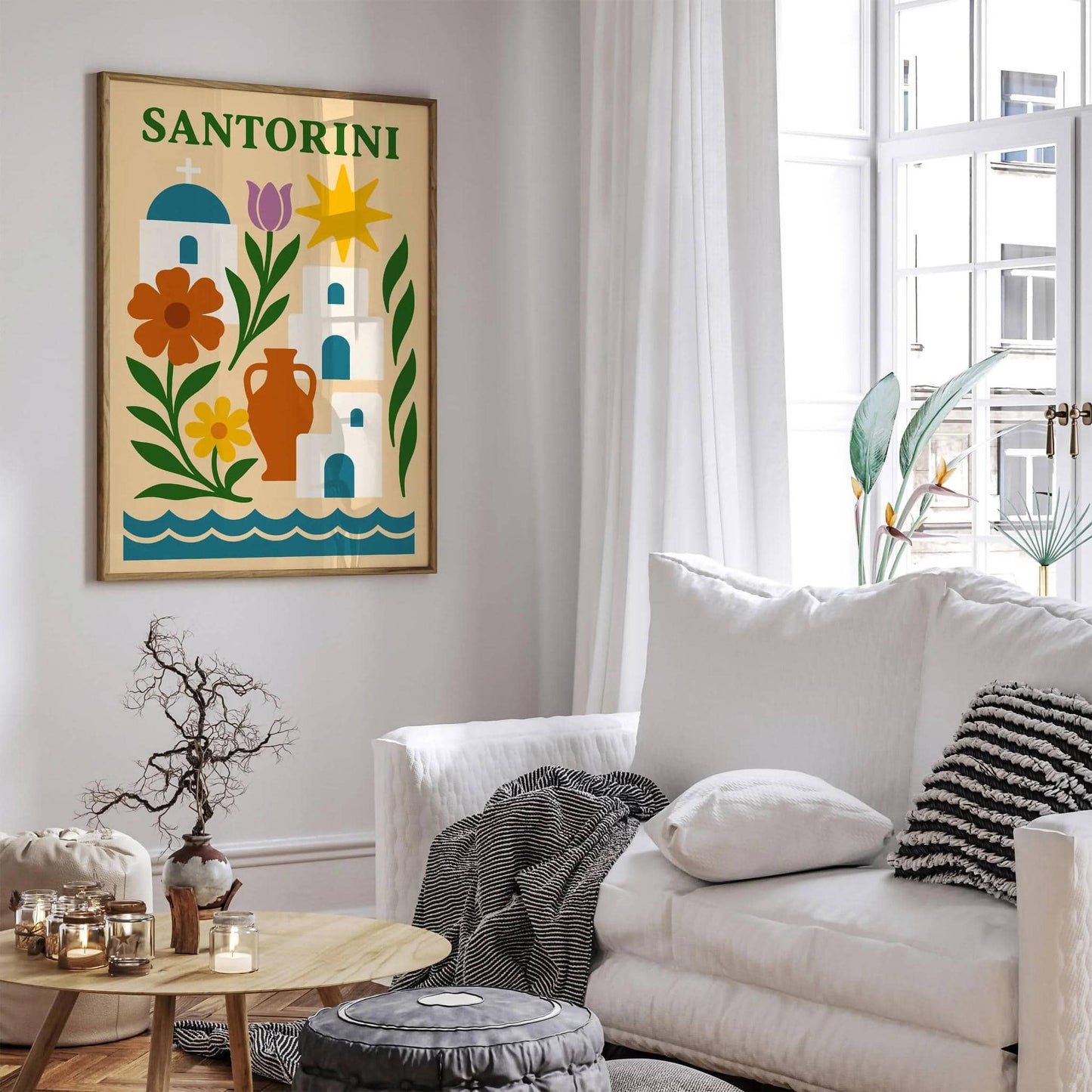 Santorini Travel Poster
