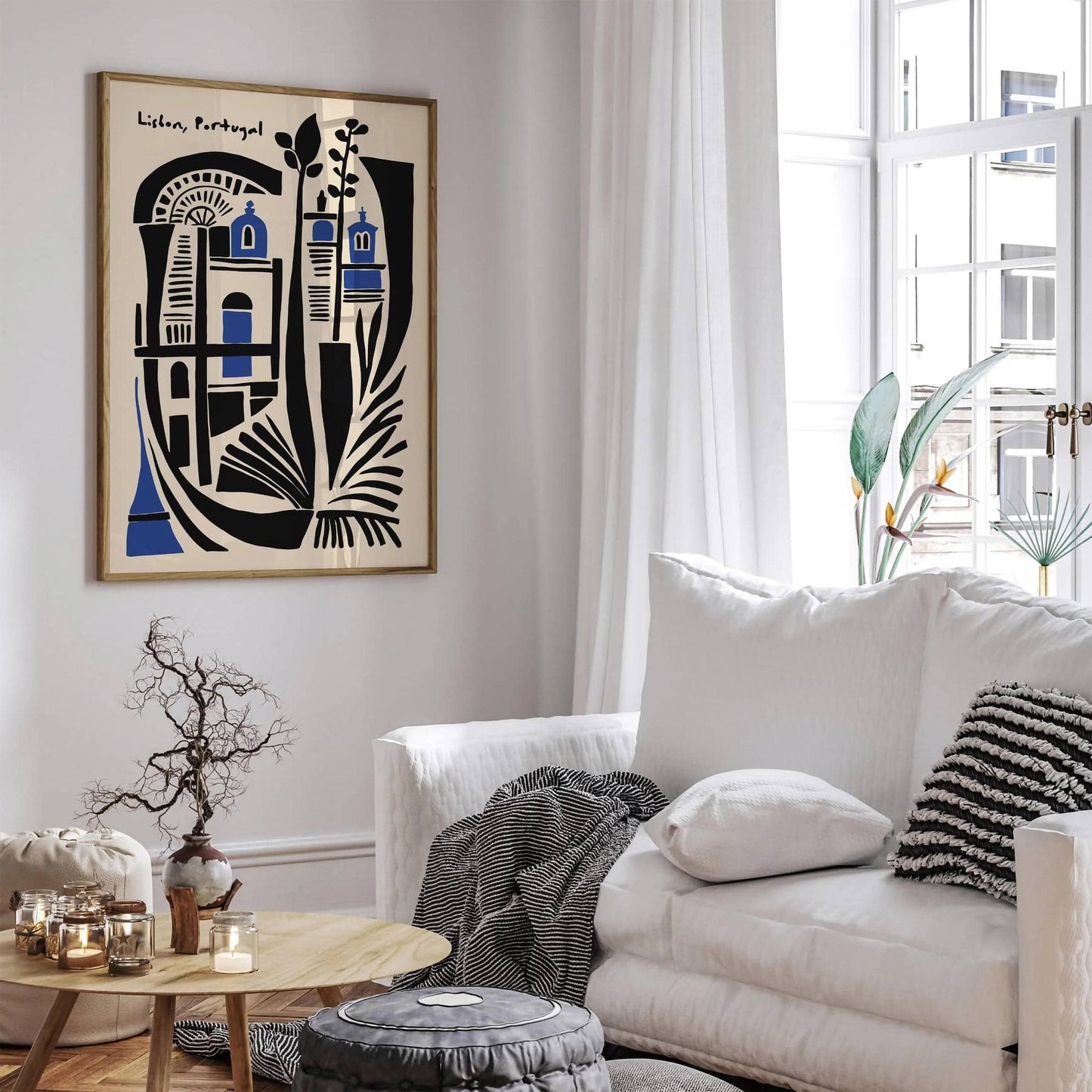 Lisbon Portugal Abstract Travel Poster