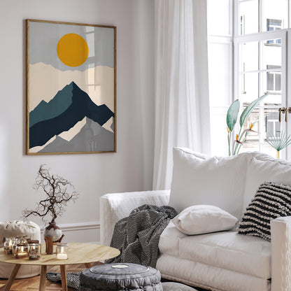 Sunset in the Mountains Poster