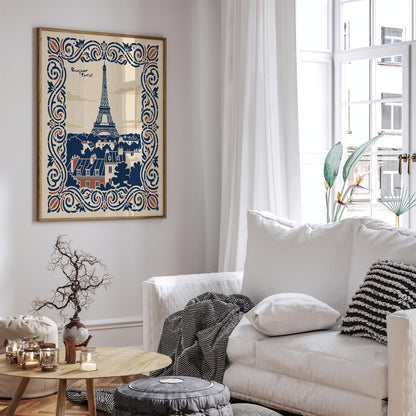 Bonjour Paris Travel Poster