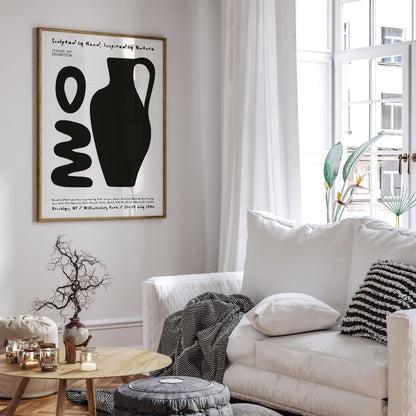Ceramic Art Exhibition Poster - Modern Black and White Wall Art Print