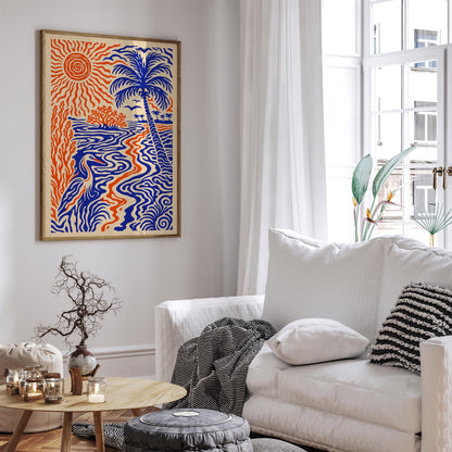 Florida Abstract Landscape Art Poster