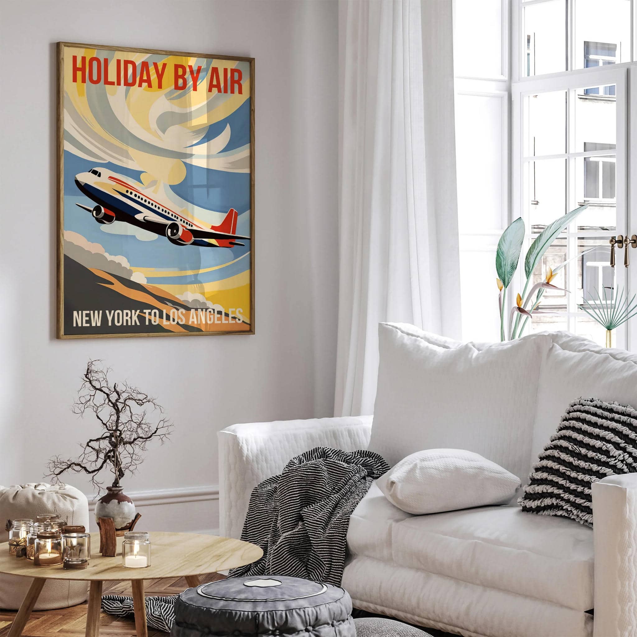 Retro Travel Poster NY to LA – HypeSheriff