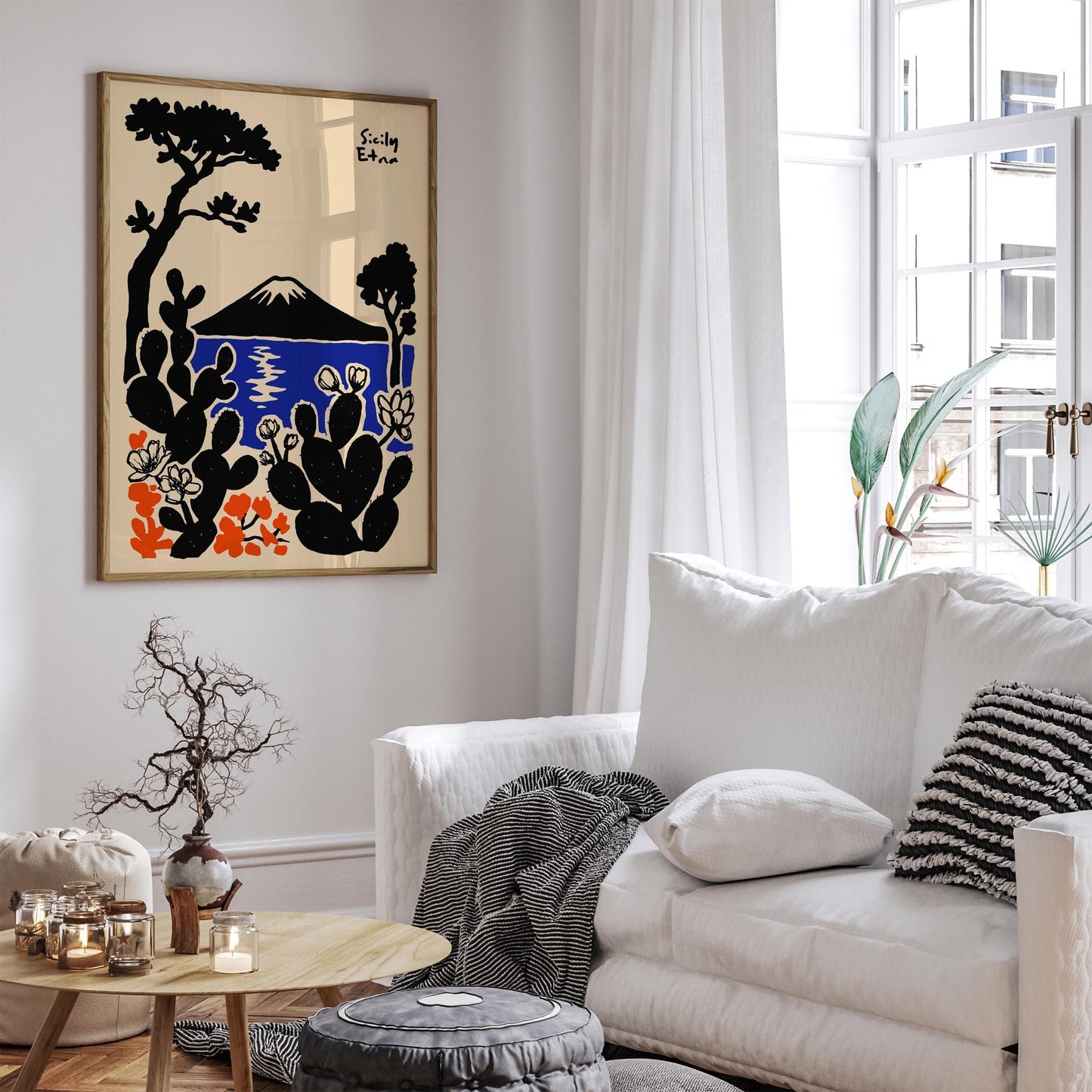Mount Etna Sicily Poster - Italy Volcano Wall Art