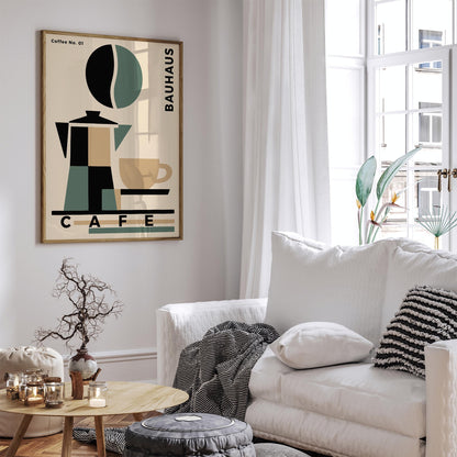 Bauhaus Cafe Exhibition Poster – Modern Art Wall Print