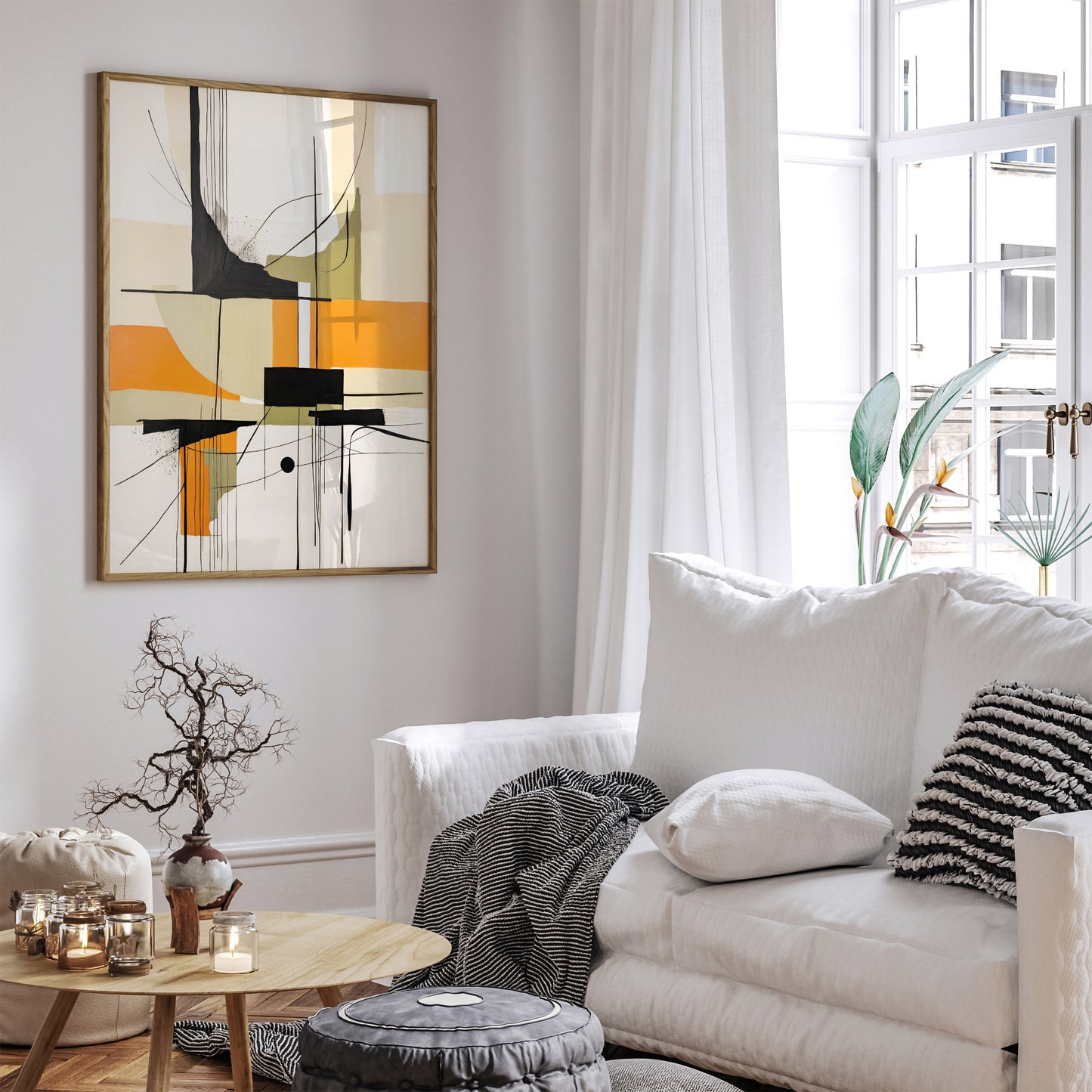 Dynamic Abstract Wall Art for Living Spaces