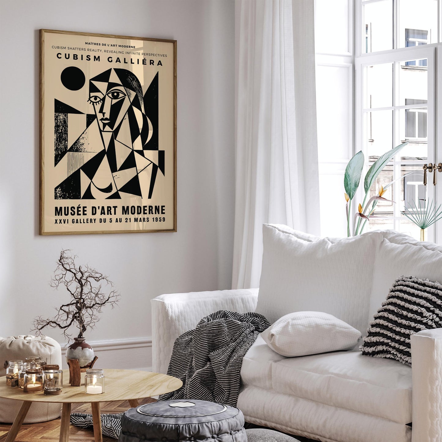 Vintage Cubism Exhibition Poster Print