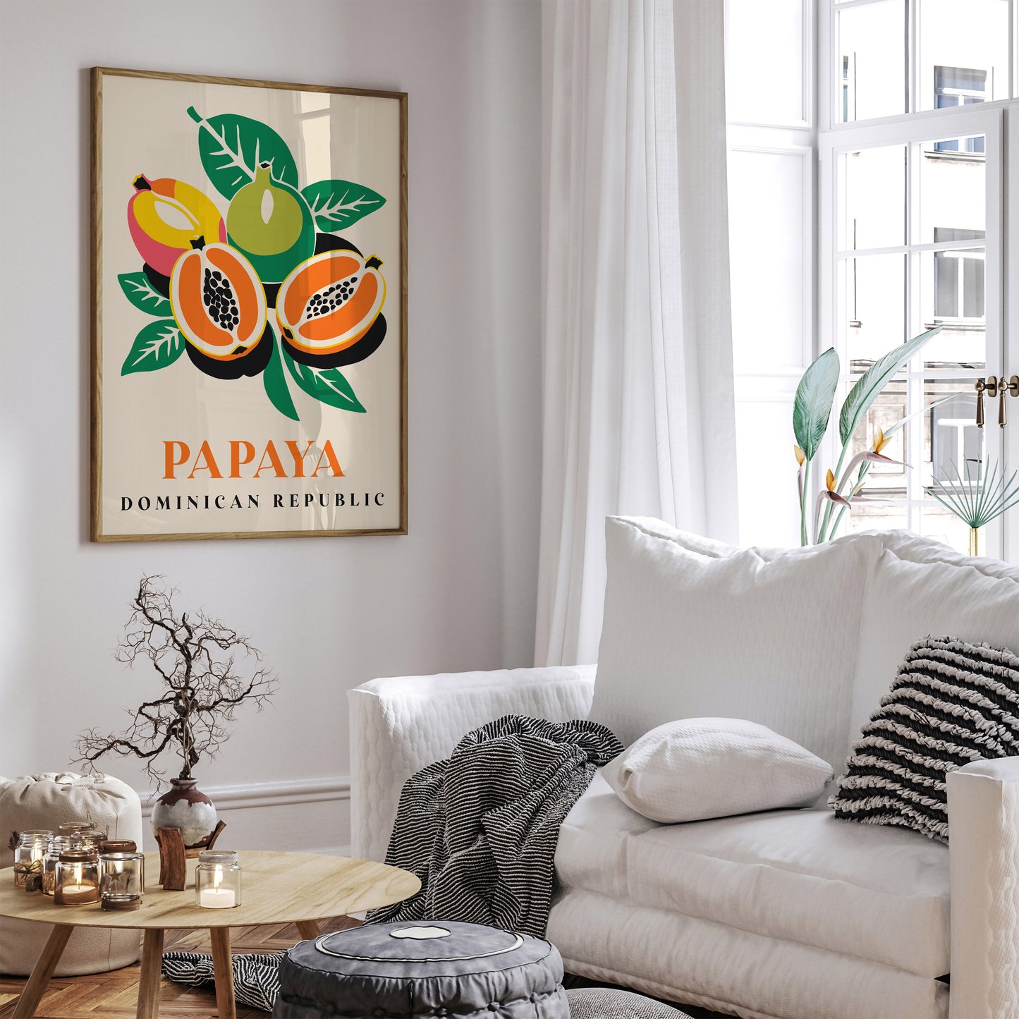 Papaya Tropical Fruit Poster