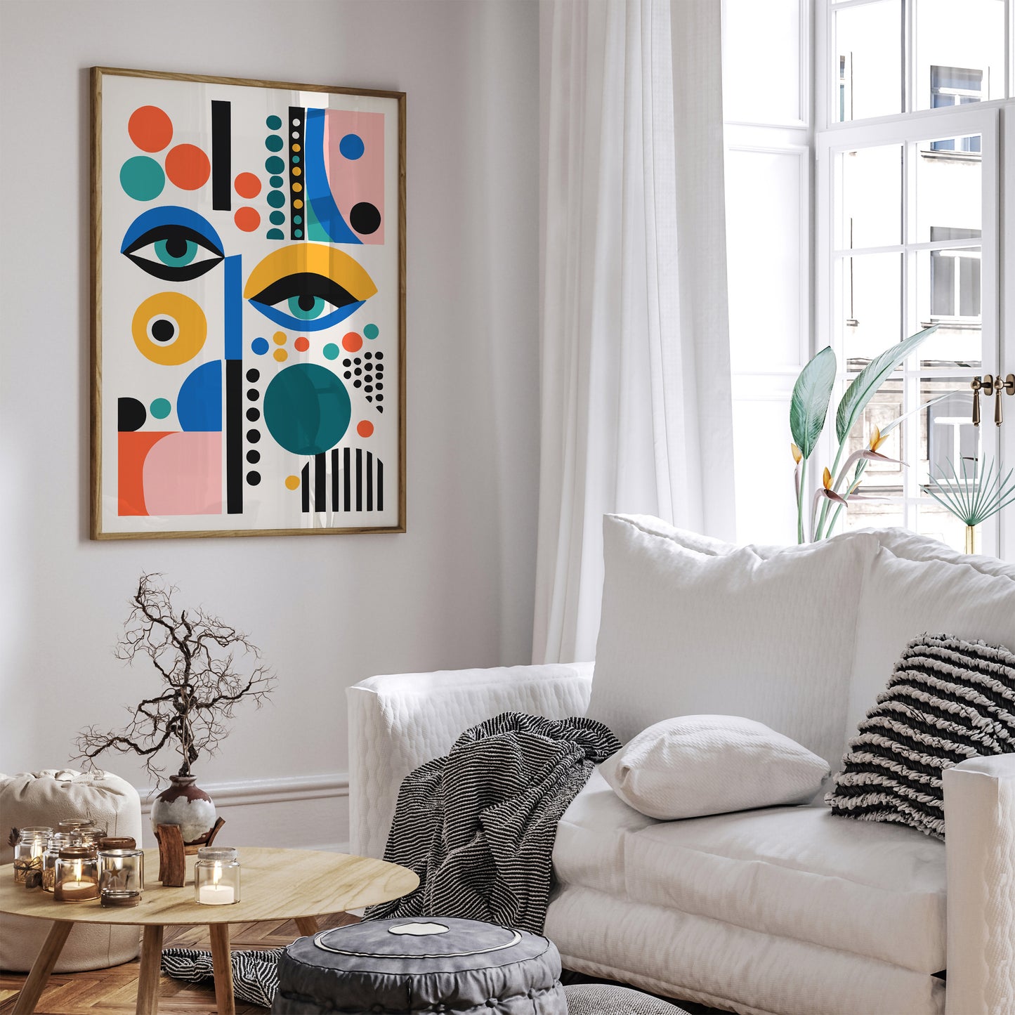 Mid Century Modern Eyes Art Print