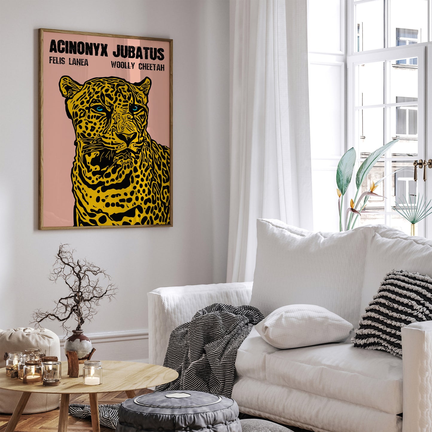 Jungle Cat Retro Species Poster