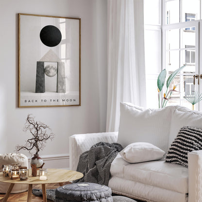 Back to the Moon Poster Artemis II Wall Art Print 2026