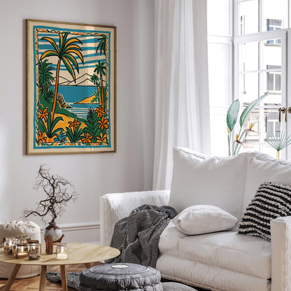 Tropical Colorful Scenic Wall Art Print