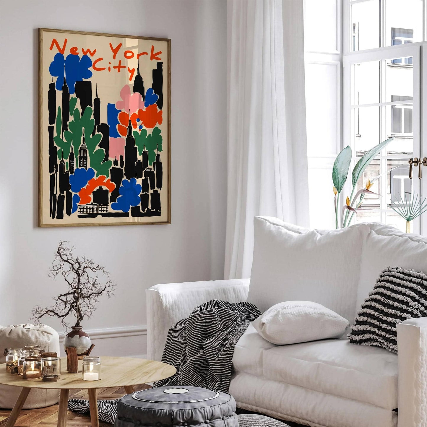 New York City Abstract Modern Poster