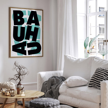 Bauhau Typographic Text Poster