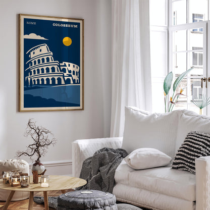 Colosseum Rome Travel Poster