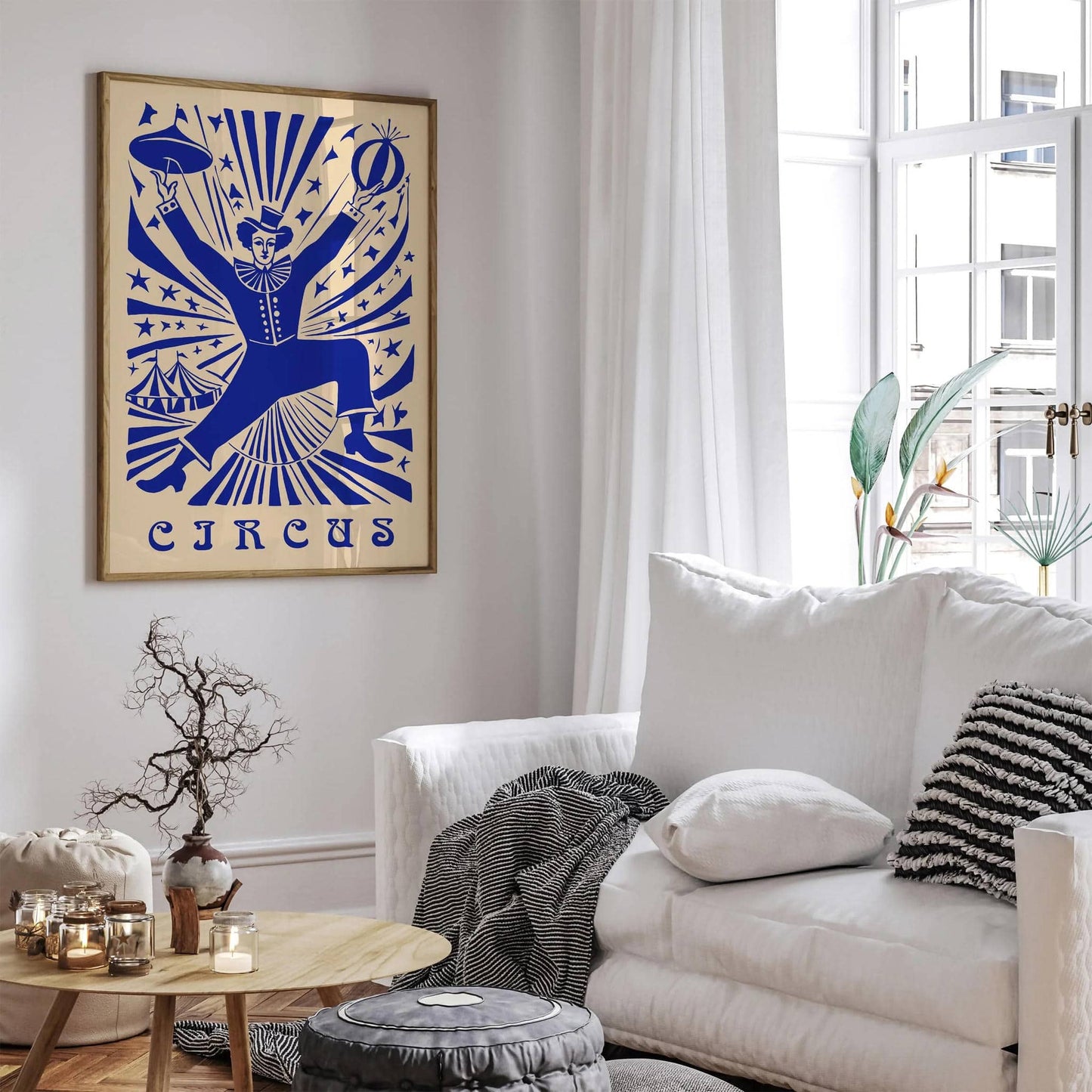 Indigo Blue Circus Vintage Festival Poster