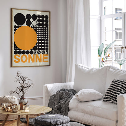 Sonne 2001 Minimal Geometric Poster