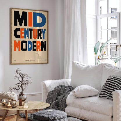 Mid Century Modern American Art Poster