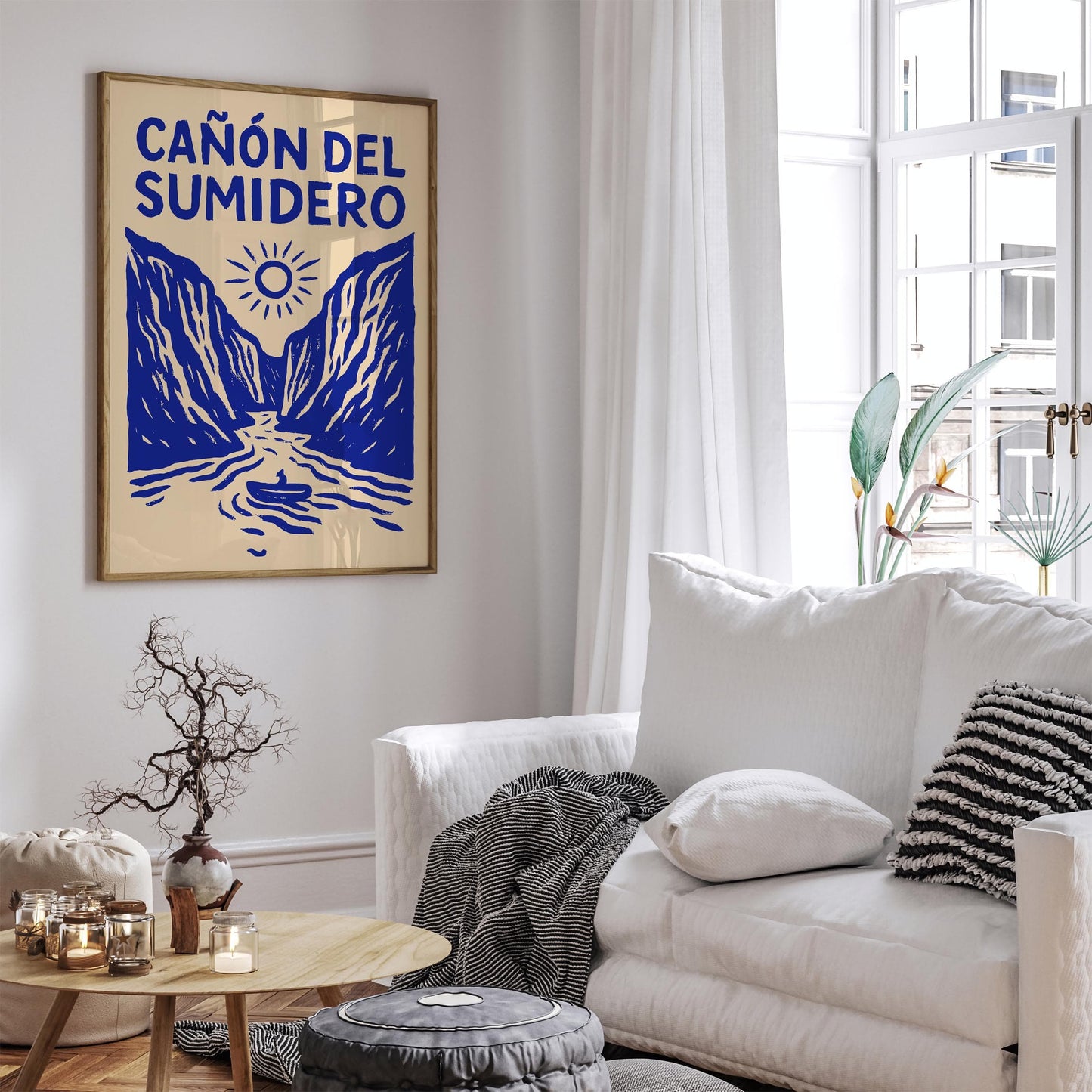 Cañón del Sumidero Poster - Blue Mexico Canyon Wall Art