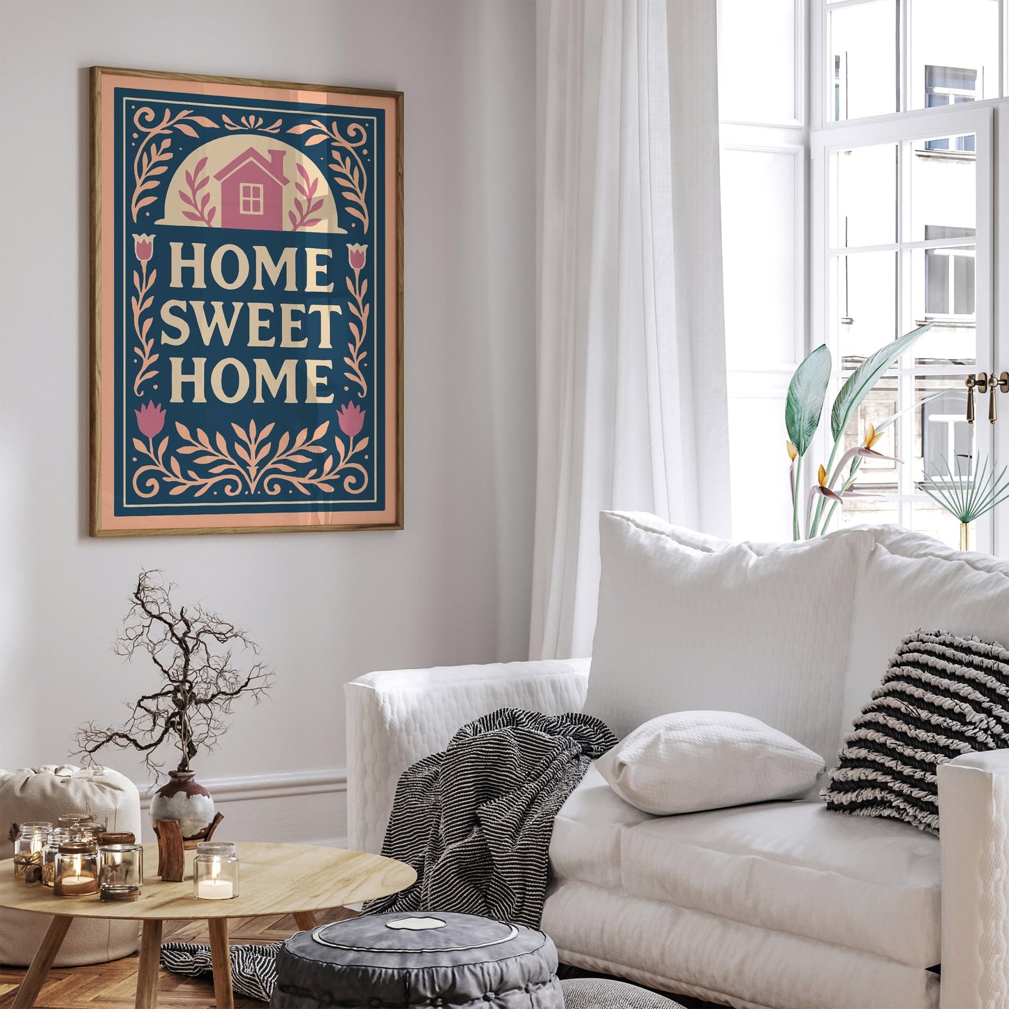 Home Sweet Home Art Print - Entryway Wall Decor Poster