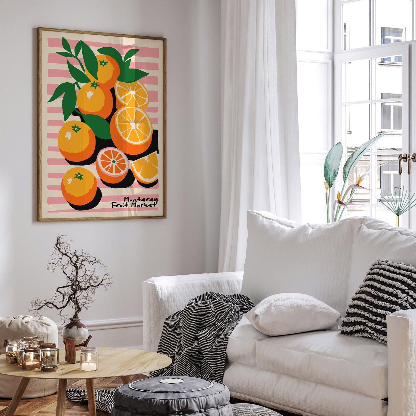 Monterey Fruit Market Oranges Poster