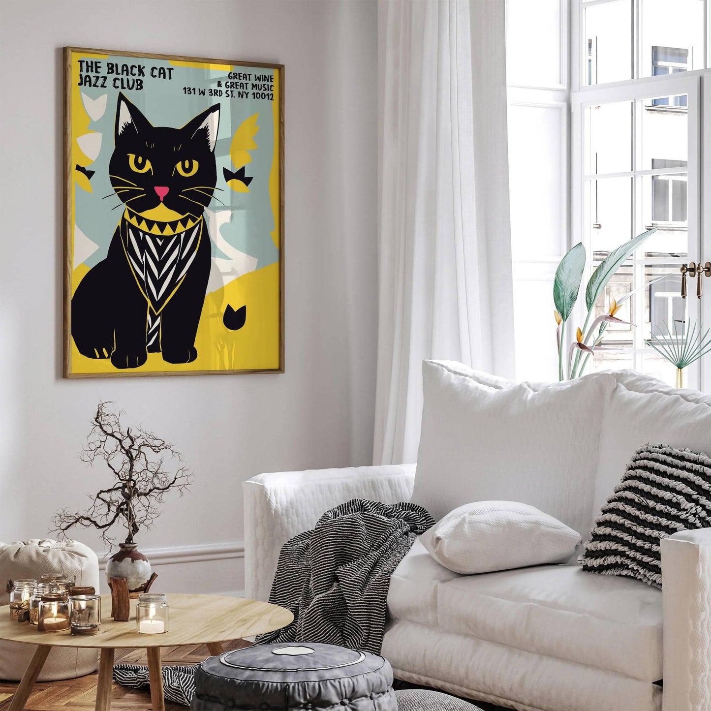 The Black Cat Jazz Club Retro NYC Poster - HypeSheriff