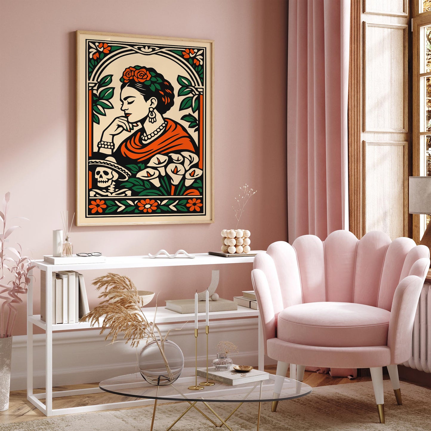 Frida Kahlo Inspired Woman Poster