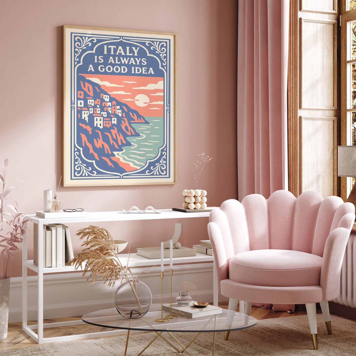 Italy is Always Good Idea Poster - Honeymoon Gift Idea