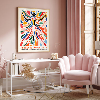 Florence Dance Gala Colorful Ballerina Wall Art