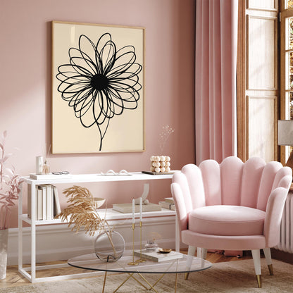 Minimalist Floral Line Art Poster