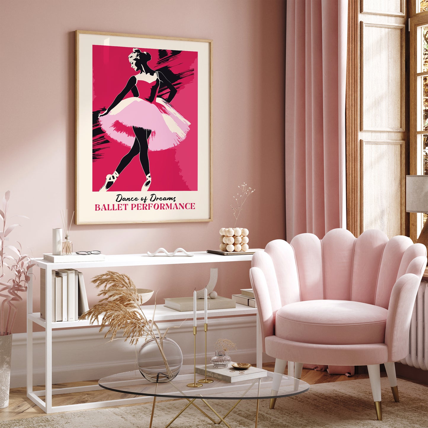 Dance of Dreams Ballet Magenta Poster