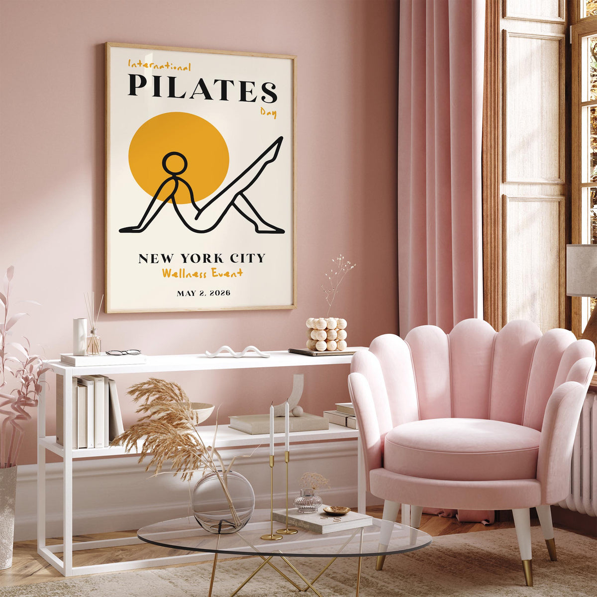 International Pilates Day NYC Art Poster