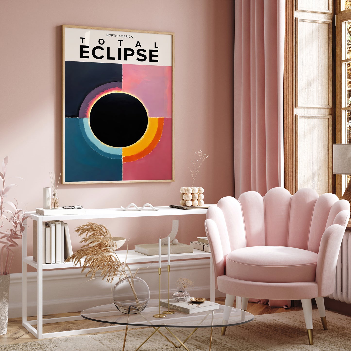 Total Eclipse Painting Art Print 2024