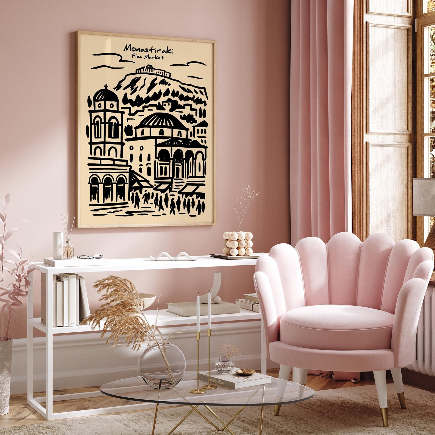 Monastiraki Market Poster - Athens Greece Travel Wall Art