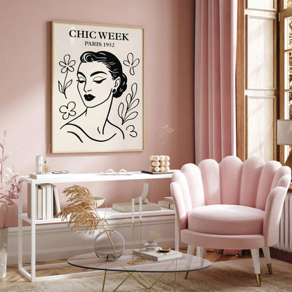 Chic Week Paris 1952 Fashion Poster