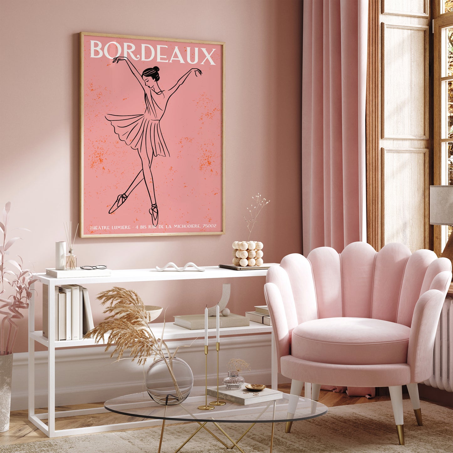 French Ballerina Wall Art Print